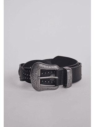 Cinturon Eyelet Puntos Negro Sioux