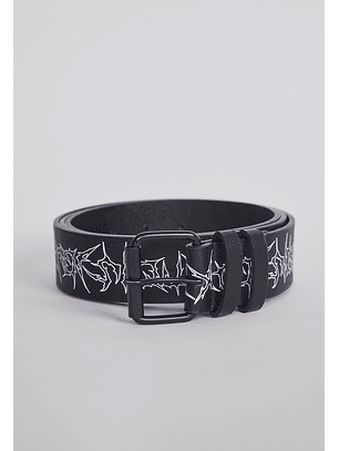 Cinturón Hebilla Impreso Negro Sioux