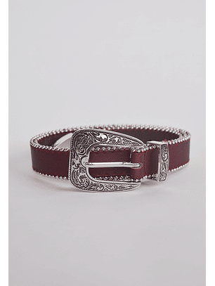 Cinturon Eyelet Hebilla Negro Sioux