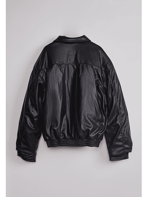 Chaqueta Hombre Efecto Piel Negro Sioux