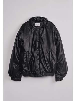 Chaqueta Hombre Efecto Piel Negro Sioux