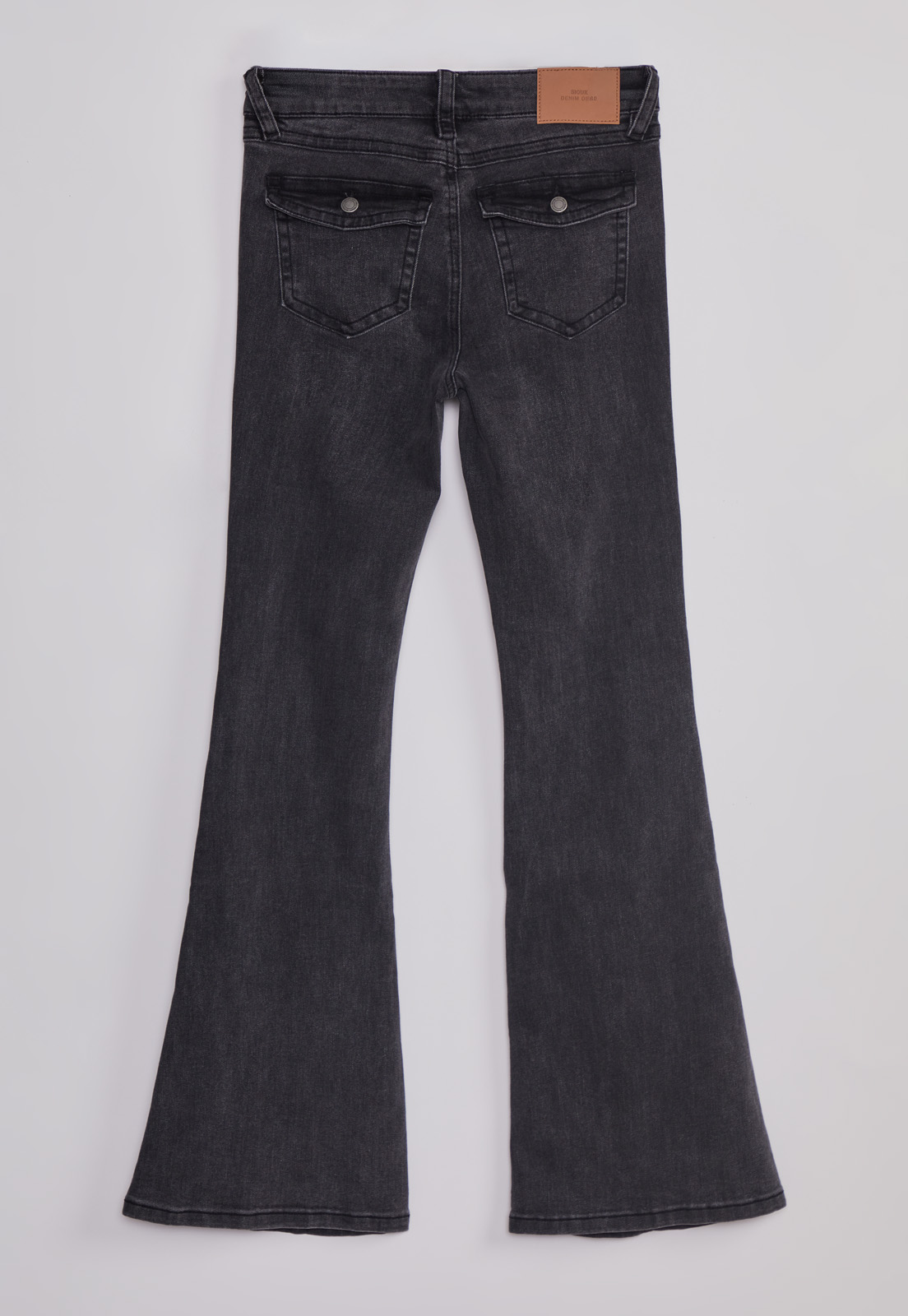 Jeans Mujer Flare Tiro Bajo Negro Sioux 2