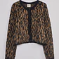 Sweater Mujer Leopardo Abotonado Negro Sioux - Miniatura 1