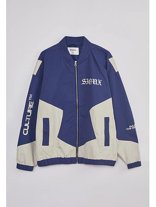 Chaqueta Hombre Retro Bordados Azul Sioux