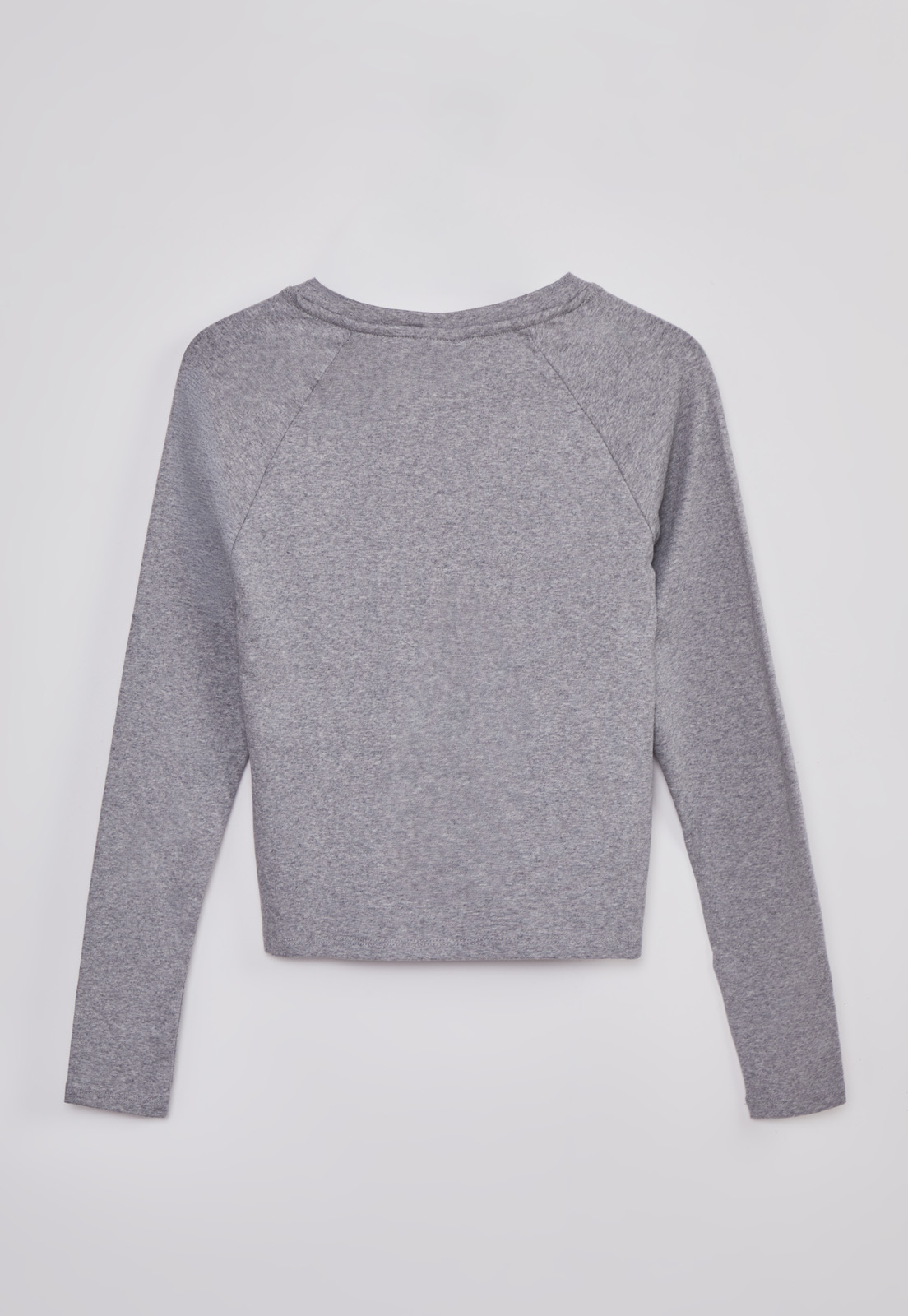 Polera Mujer Básica Cuello V Gris Sioux 2