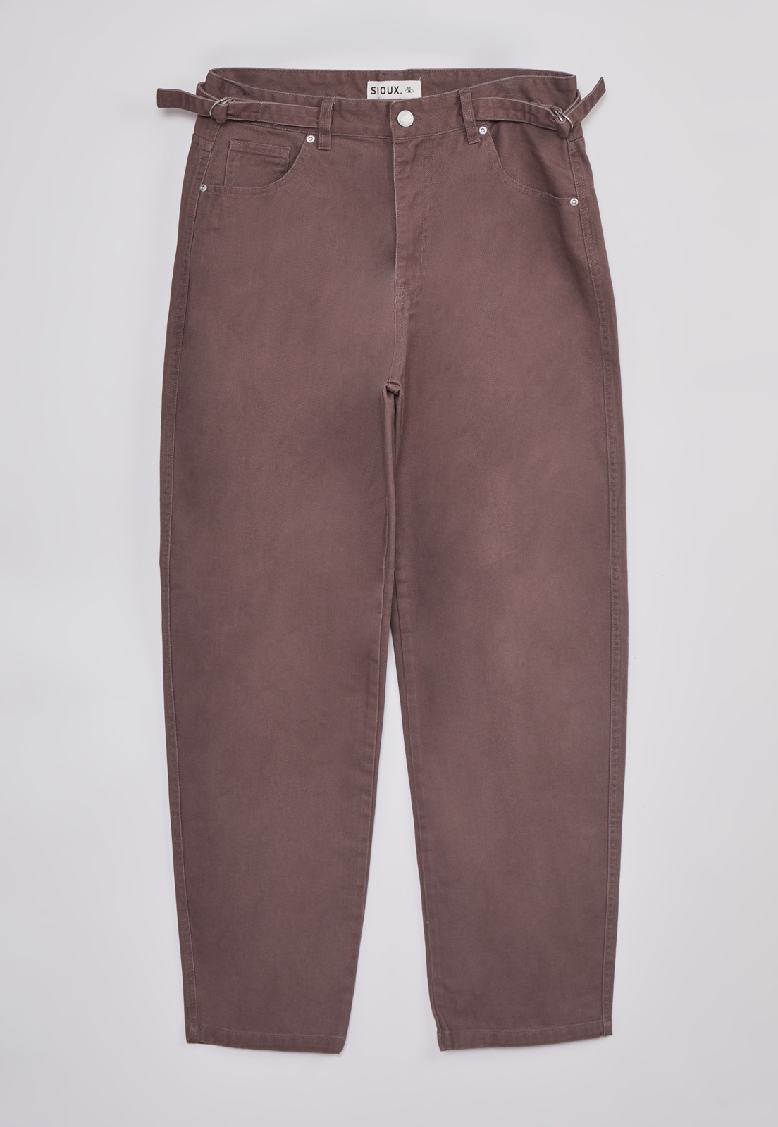 Pantalón Mujer Baggy Ajustador Café Sioux 1