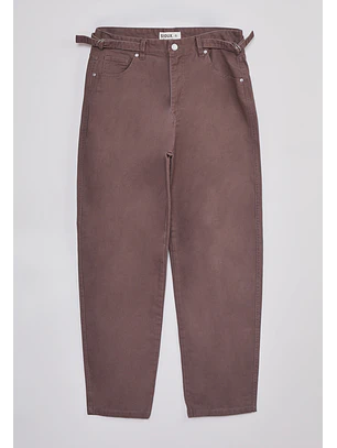 Pantalón Mujer Baggy Ajustador Café Sioux