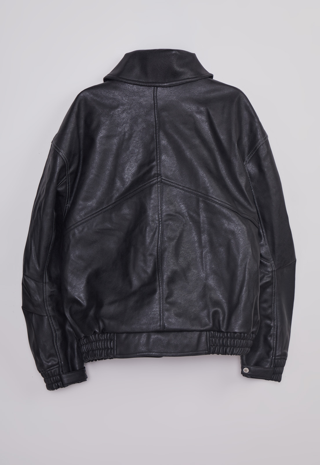 Chaqueta Hombre Piel Costuras Negro Sioux 2