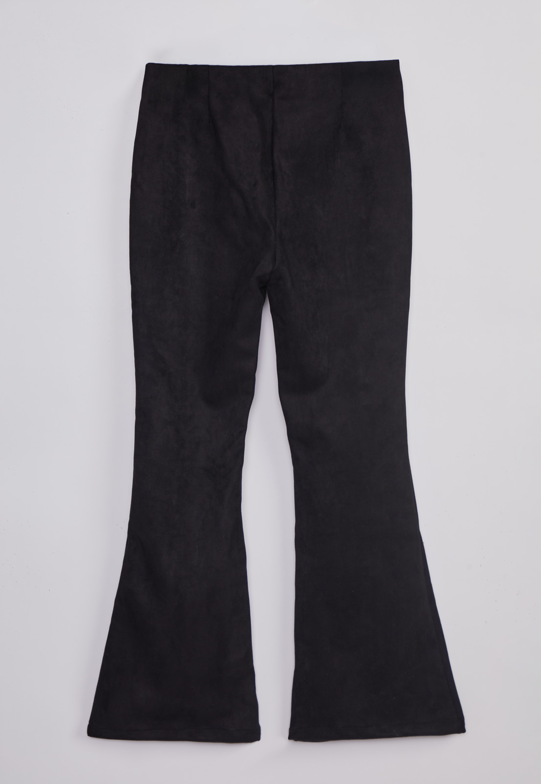 Pantalón Mujer Flare Efecto Suede Negro Sioux 1