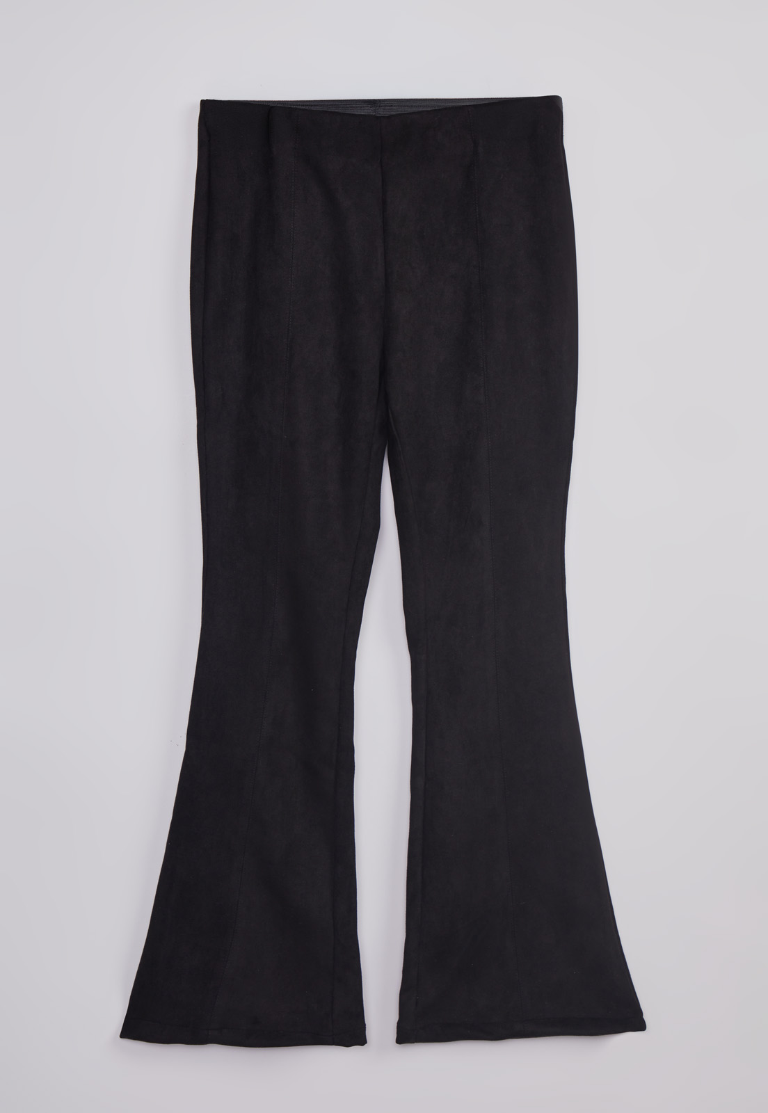 Pantalón Mujer Flare Efecto Suede Negro Sioux 2