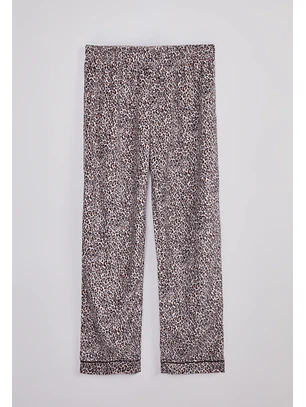 Pijama Polar Camisero Mujer Café Sioux