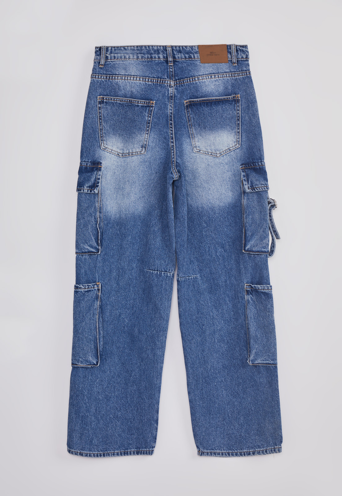 Jeans Mujer Cargo Multi Bolsillos Azul Sioux 2