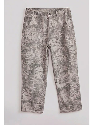 Pantalón Hombre Carpintero Camuflado Blanco