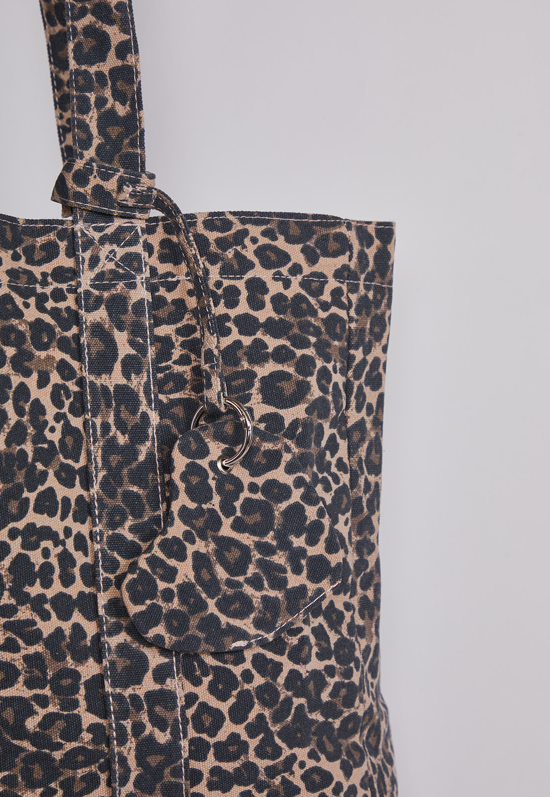 Cartera Tote Bag Animal Print Beige 2