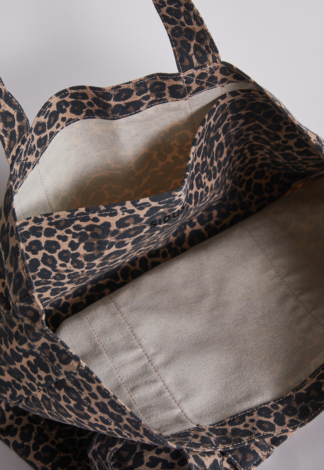 Cartera Tote Bag Animal Print Beige 4