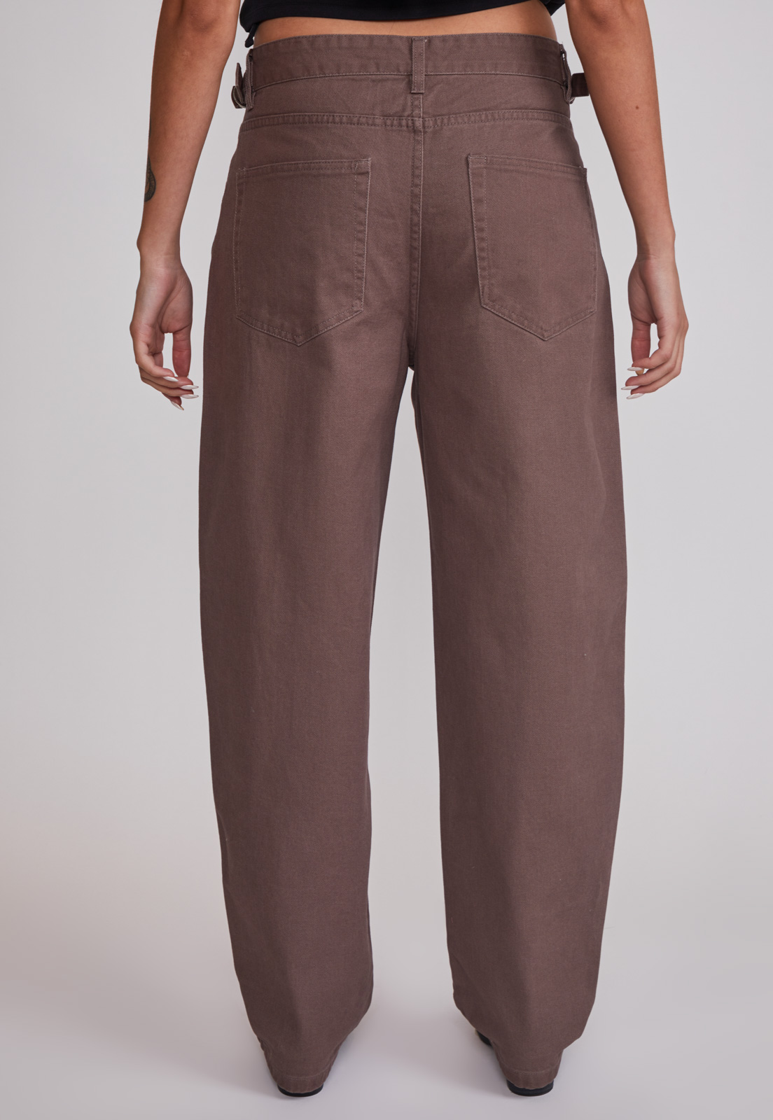 Pantalón Mujer Baggy Ajustador Café Sioux 3