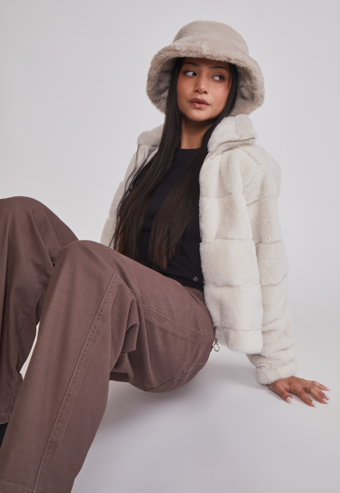 Pantalón Mujer Baggy Ajustador Café Sioux 5