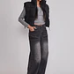 Parka Mujer Sin Mangas Crop Negro Sioux - Miniatura 2