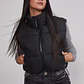 Parka Mujer Sin Mangas Crop Negro Sioux - Miniatura 1