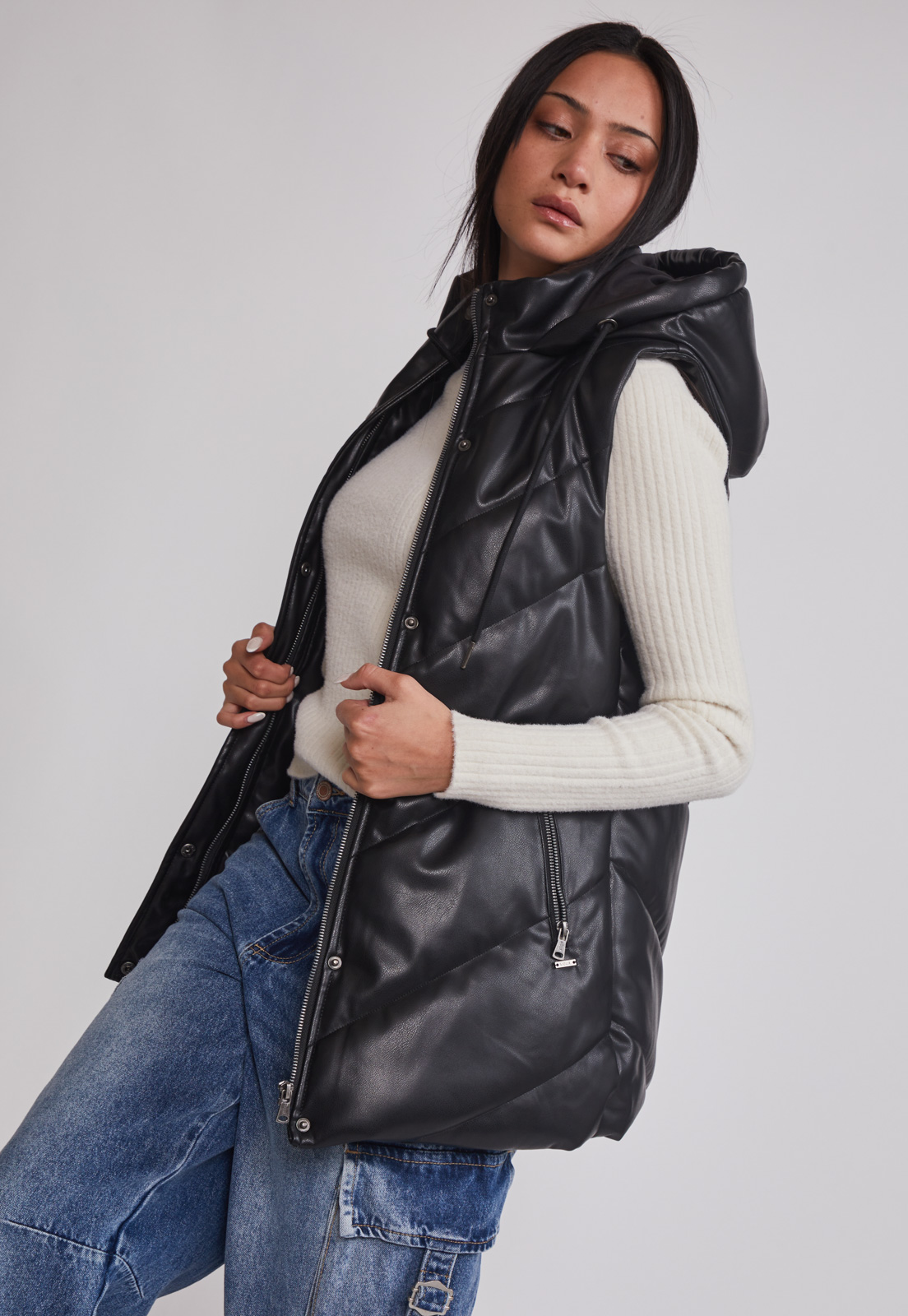 Jeans Mujer Cargo Multi Bolsillos Azul Sioux 5