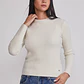 Sweater Mujer Cuello Redondo Soft Crudo Sioux - Miniatura 1