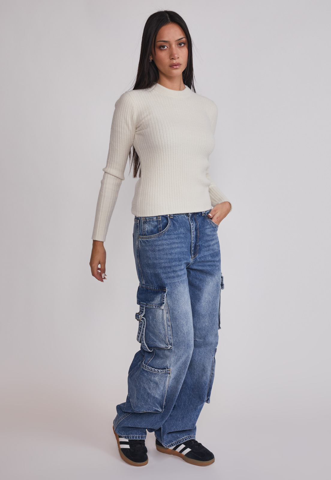 Sweater Mujer Cuello Redondo Soft Crudo Sioux 2