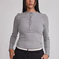 Polera Mujer Soft Botones Gris Sioux - Miniatura 1