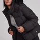 Parka Mujer Puffa Gorro Piel Negro Sioux - Miniatura 5