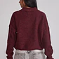 Sweater Mujer Cardigan Con Cuello Burdeo Sioux - Miniatura 3