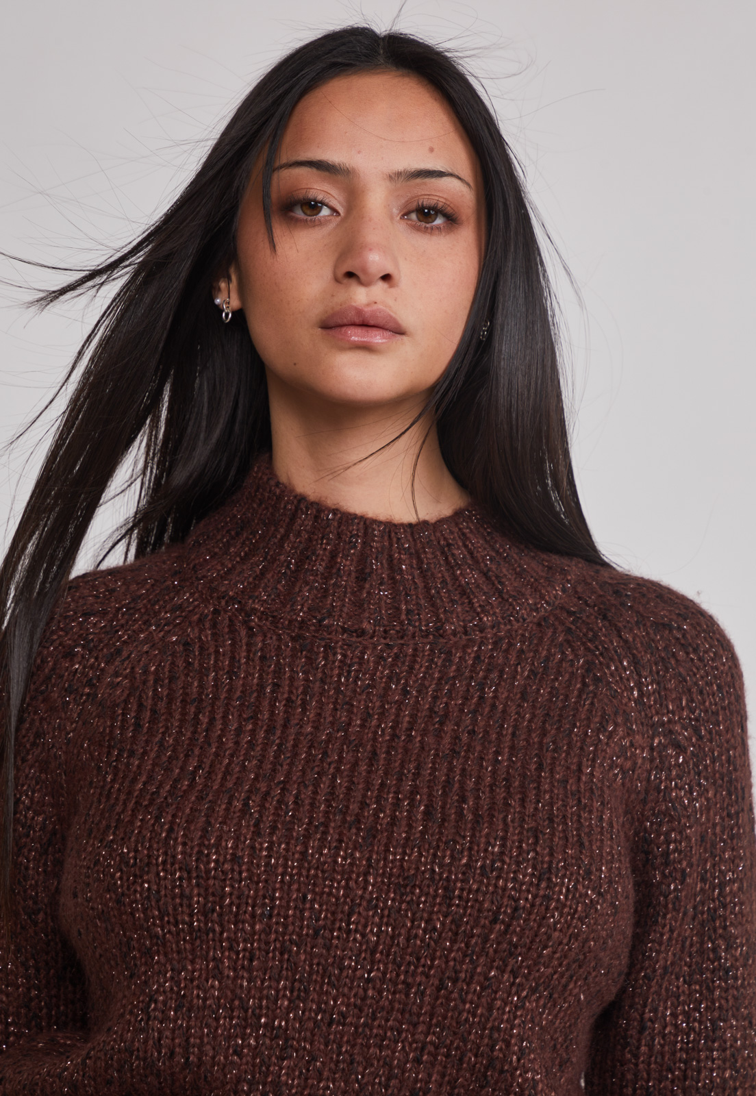Sweater Mujer Lurex Café Sioux 4