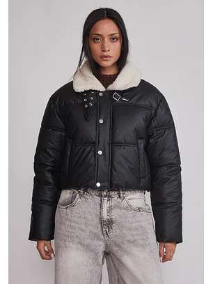 Parka Mujer Cuello Chiporro Negro Sioux