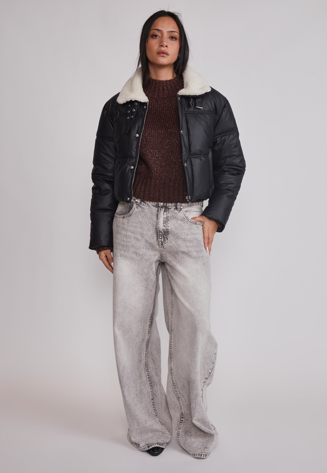 Parka Mujer Cuello Chiporro Negro Sioux 2