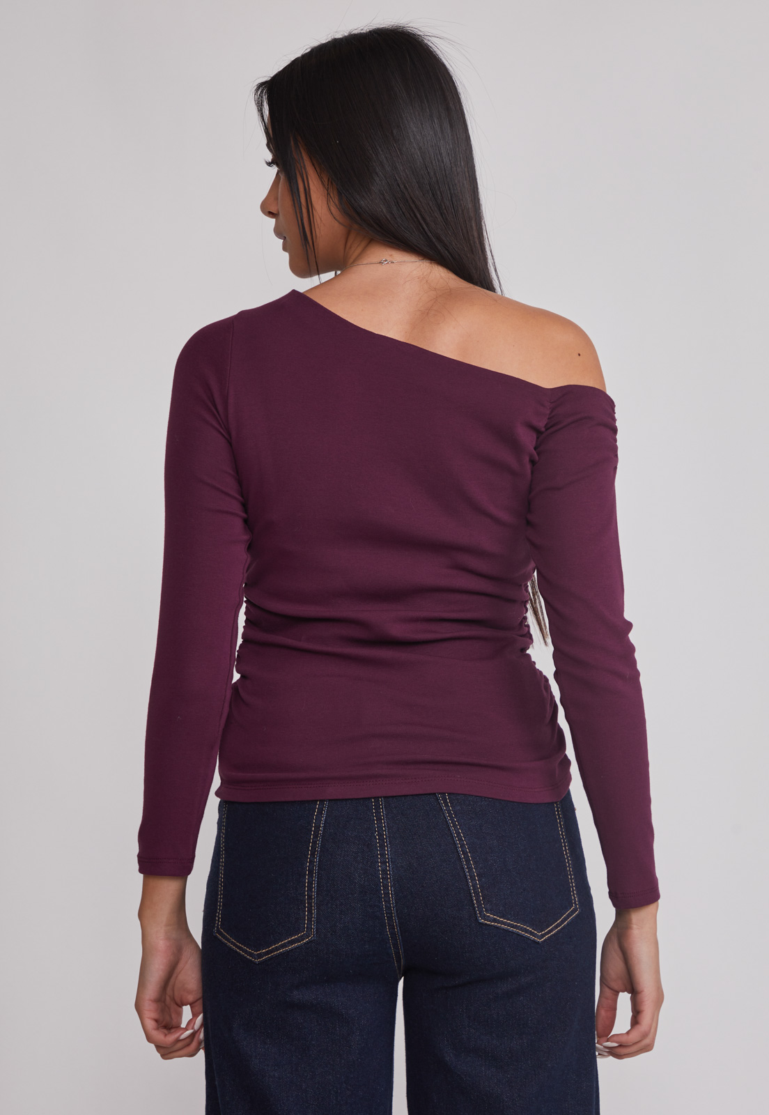 Polera Mujer Hombro Caido Lila Sioux 3