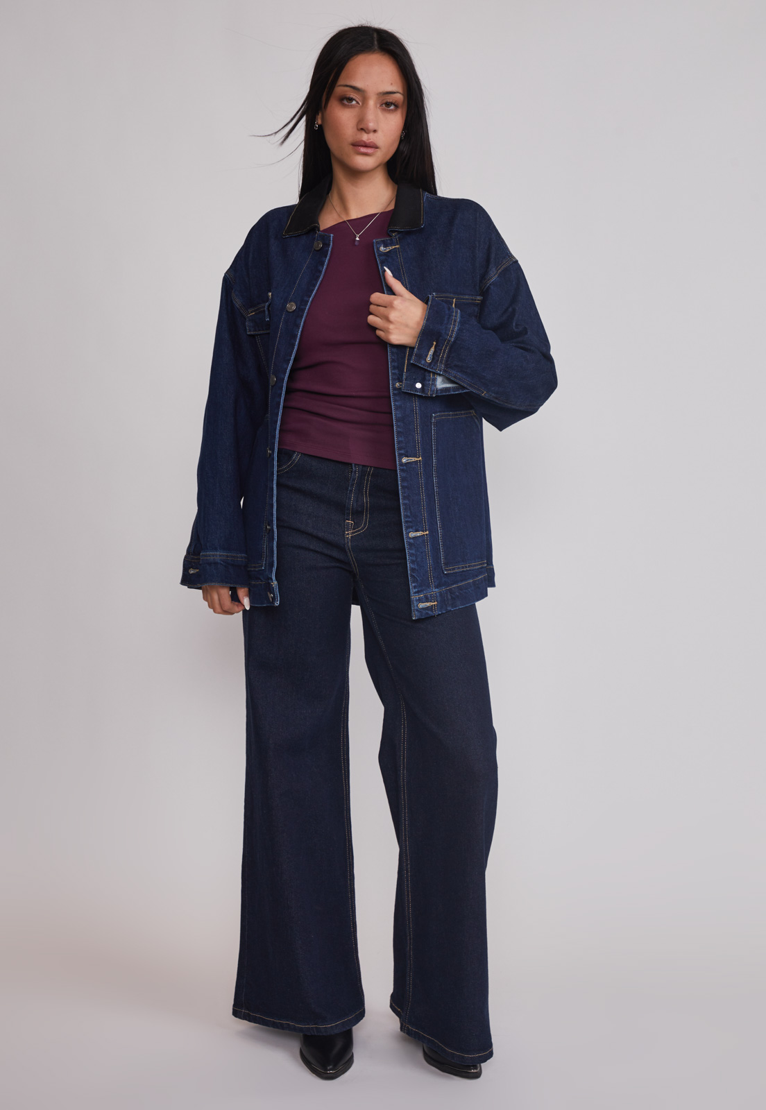 Chaqueta Mujer Raw Denim Worker Azul Sioux 2