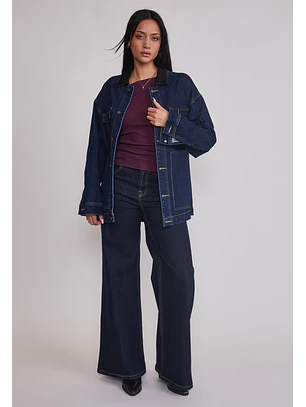 Chaqueta Mujer Raw Denim Worker Azul Sioux