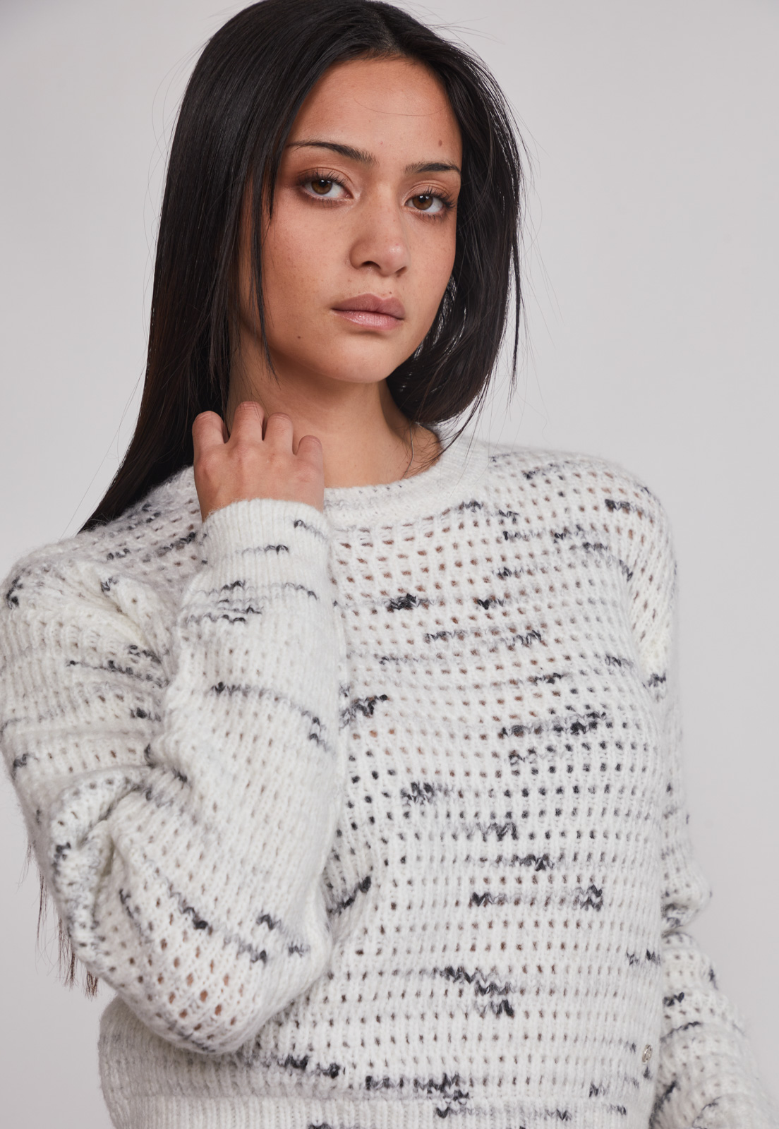 Sweater Mujer Jaspeado Crudo Sioux 4