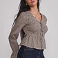 Blusa Mujer Cuadros Café Sioux - Miniatura 1