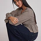 Blusa Mujer Cuadros Café Sioux - Miniatura 5