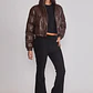 Pantalón Mujer Flare Efecto Suede Negro Sioux - Miniatura 1
