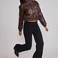 Pantalón Mujer Tejido Wide Negro Sioux - Miniatura 4