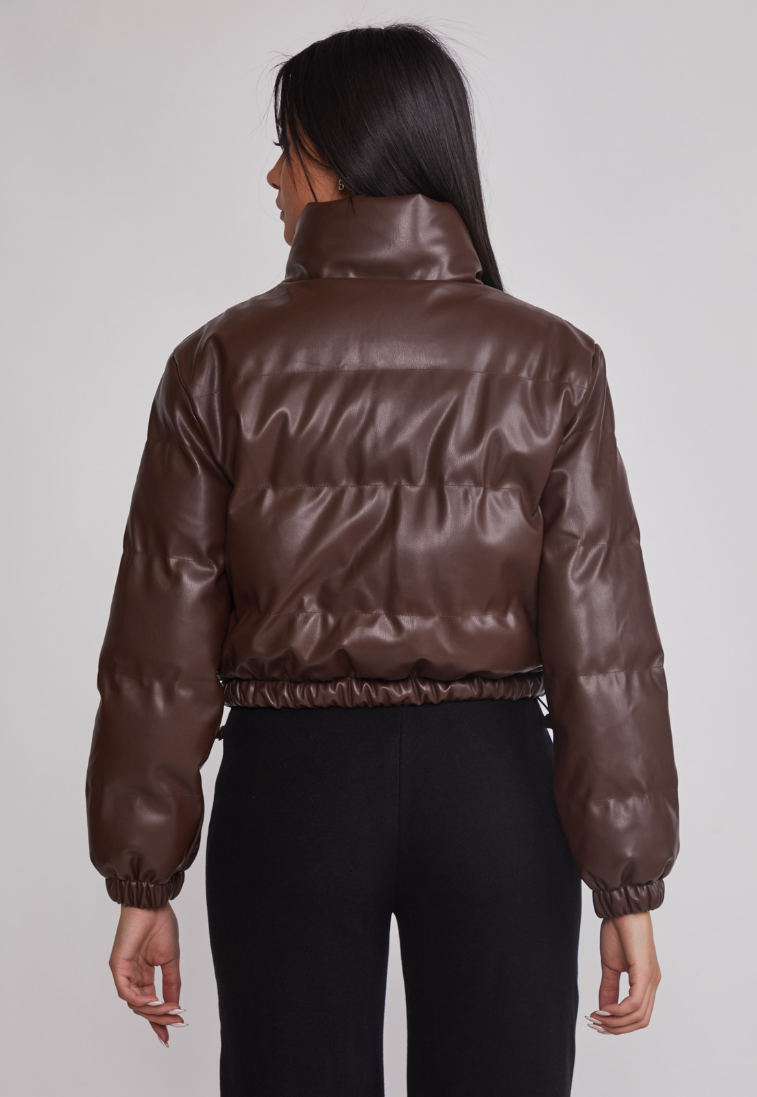 Parka Mujer Ecocuero Café Sioux 3