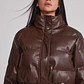 Parka Mujer Ecocuero Café Sioux - Miniatura 4