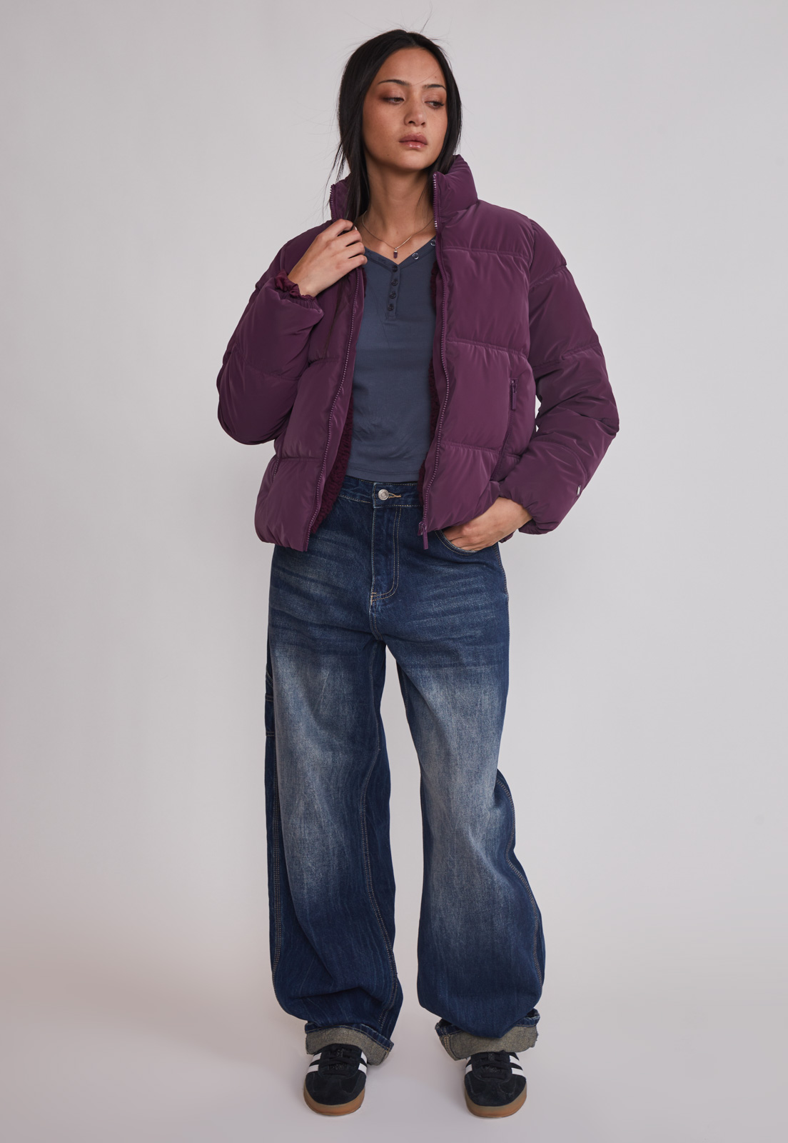 Parka Mujer Efecto Peachy Morado Sioux 2