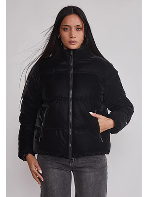 Parka Mujer Efecto Peachy Negro Sioux