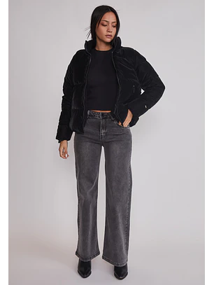 Parka Mujer Efecto Peachy Negro Sioux