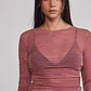 Polera Mujer Encaje Folk Rosado Sioux - Miniatura 4