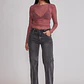 Polera Mujer Encaje Folk Rosado Sioux - Miniatura 2