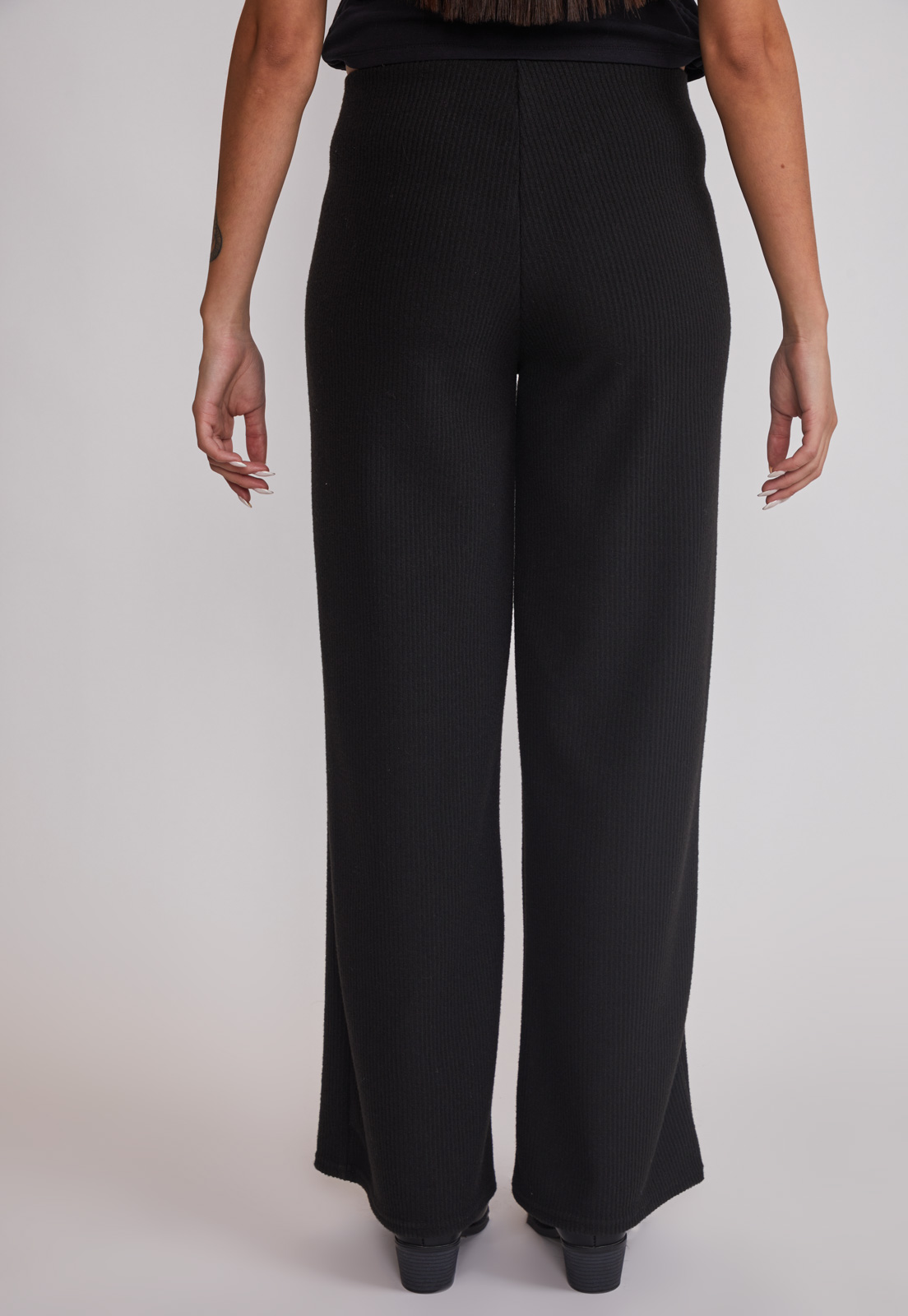Pantalón Mujer Tejido Melange Negro Sioux 3