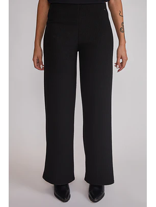 Pantalón Mujer Tejido Melange Negro Sioux