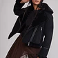 Chaqueta Mujer Aviadora Piel Negro Sioux - Miniatura 4